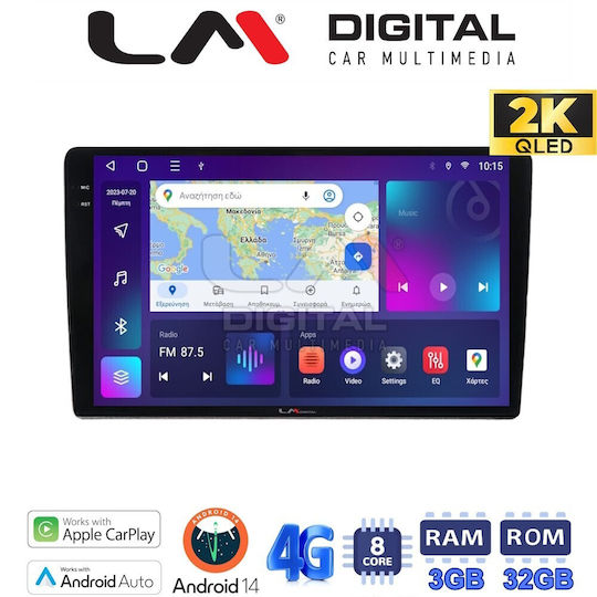 LM Digital Auto-Audiosystem für Ford Focus / Mondeo / Galaxie 2008 > 2014 (Bluetooth/USB/WiFi/GPS/Apple-Carplay/Android-Auto)