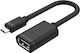 Unitek Y-c438gbk Micro-USB Male to USB-A Female OTG 20cm