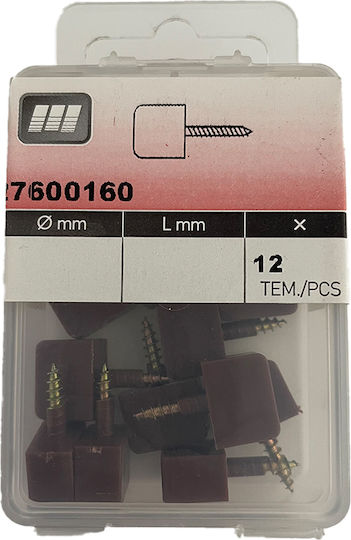 Amtech Plastic Shelf Brackets Brown 12pcs 27600160
