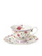 Cryspo Trio Tasse Kaffee aus Porzellan Lila 100ml