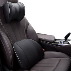 Ebest Set Of Black Car Lumbar Support Memory Headrest Cushion