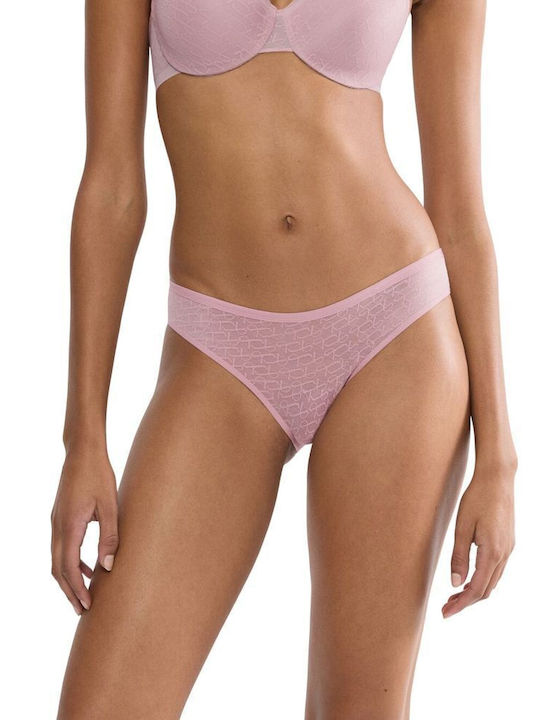 Signature Sheer Tai Ex Дамско Слип Pink