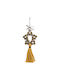 Beauty Home Hanging Lucky Charm Star Yellow Made of Wood