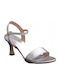 Leder Sandalen Silber