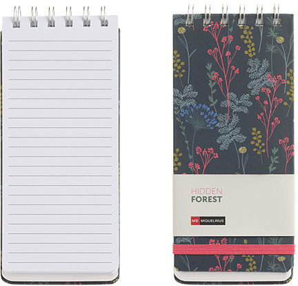Miquelrius Carnet Spiral 80 Foi Cu dungi cu Elastic Alb