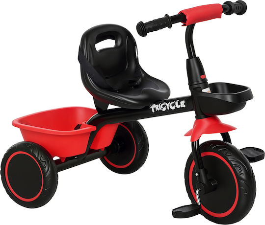 Aiyaplay Kids Tricycle with Parental Handle for 2-5 Years Black / Red