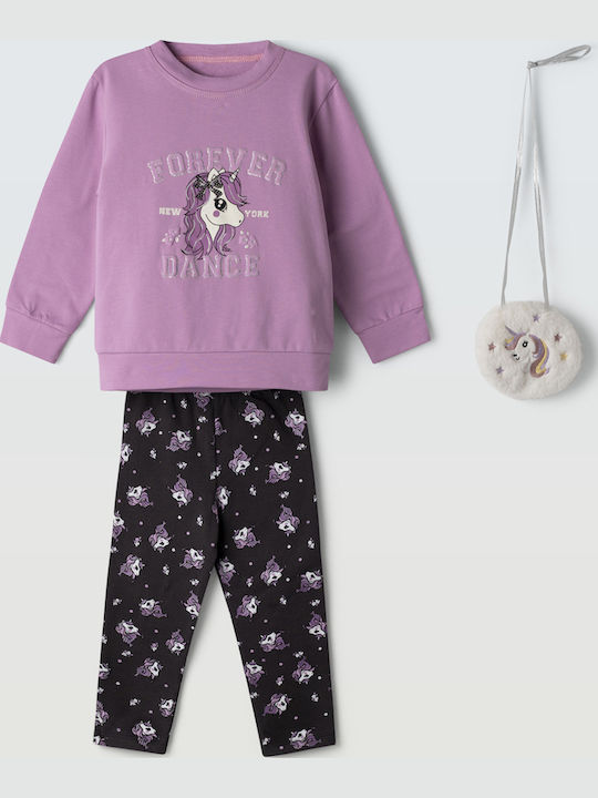 Evita Kids' Set with Leggings Winter 2pcs Black...