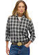 Women's Checked Long Sleeve Shirt Black