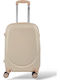 Ormi Cabin Hard Beige Suitcase with 4 Wheels Height 55cm