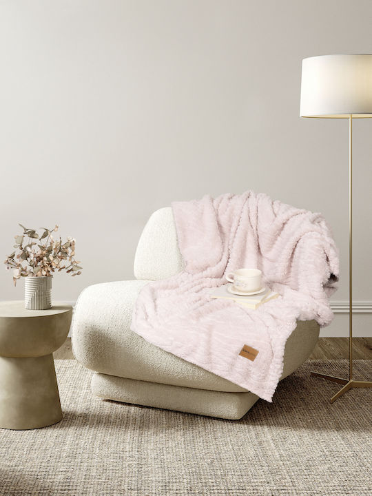Nima Serenus Blanket Fleece Couch 130x170cm Nude Pink