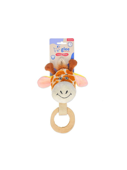 Glee Jucărie Pentru Câini Girafă Inel Din Lemn Culoare Cafea 21cm