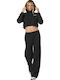 Sweatpants Wide Fleece Black