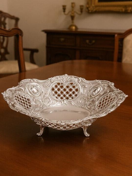 Metal Decorative Silver Bowl 23x7cm Galifas 915842 Galifas