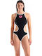 One Biglogo One-Piece Swimsuit with Cutouts Black