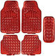 Set of Front and Rear Mats 5pcs Red