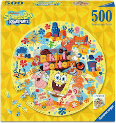 Spongebob Squarepants Round Puzzle Welcome To Bikini Bottom 500 Pieces