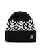 Beanie Unisex Σκούφος με Rib Πλέξη σε Μαύρο χρώμα