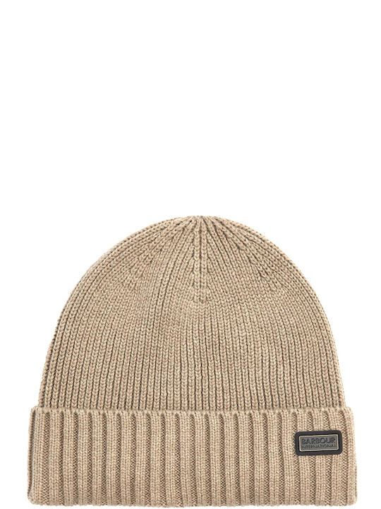 Beanie Ανδρικός Σκούφος με Rib Πλέξη σε Καφέ χρώμα