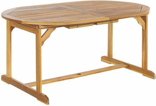 Garten- und Terrassentisch aus Akazie Berwyn 1977 Offene Holzschatten Farbe 100x74cm