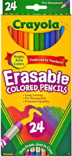 Crayola Erasable Crayons Eraser 24 Colors