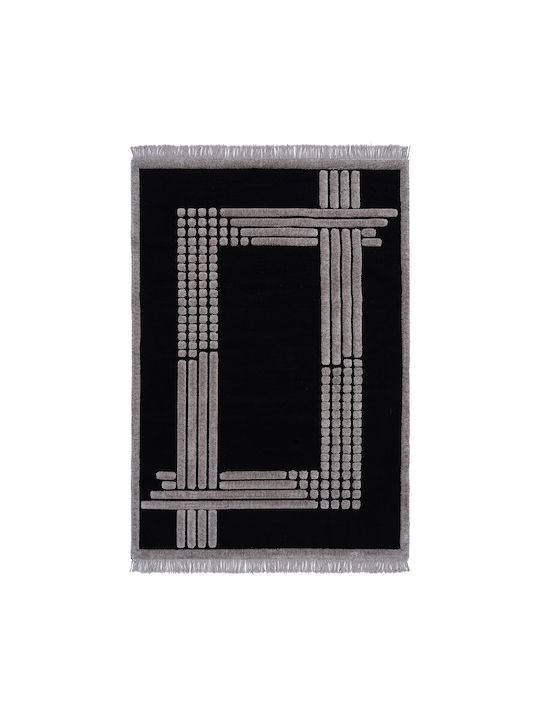 Beauty Home Rectangular Living Room Rug Black 133x190cm