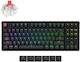 Keychron C3 Pro 8K QMK C3PX-H1 Gaming Tastatură Mecanică Tenkeyless cu Keychron Super Red comutatoare și iluminare RGB (Engleză US)