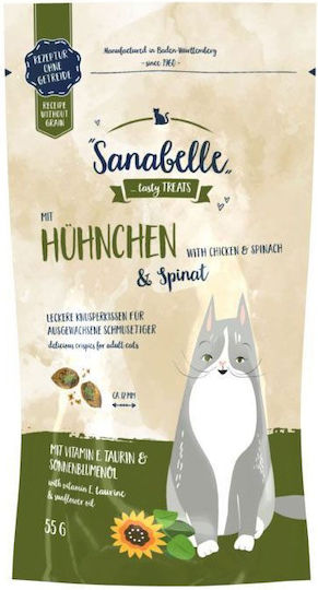 Sanabelle Cat Treat Crispies Chicken & Spinach 55gr