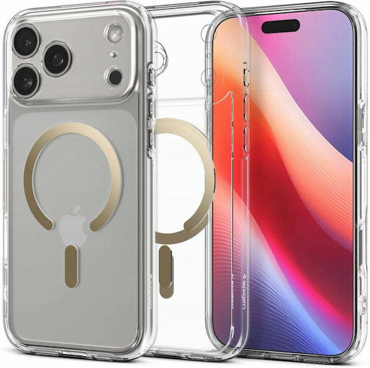 Spigen Ultra Hybrid Mag Back Cover Silicone / Plastic 2mm Clear Gold (iPhone 17 Pro)