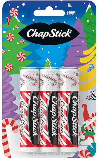 Feuchtigkeitsspendender Zuckerstangen Lippenbalsam Lippenpflege Feiertagsset 3 Stück