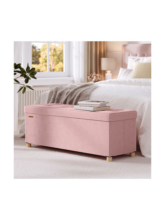 Songmics Stoff-Tabouret Mit Stauraum Rosa 110x3...