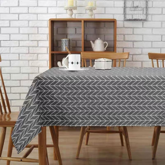 Große Tischdecke mit Stickerei Leinen 140x180cm