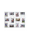 White Rectangular Photo Decoration Frame Ivy 12 Slots 70x54cm