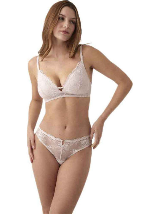 Promise Lace Underwear Set with Bra & Brazil Powder Promise Lace Underwear Set with Bra & Brazil Powder