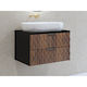 Epipla1.gr Elitese 102 Waschtisch mit Waschbecken L63xB40xH48cm Catania Δρυς, Μαύρο
