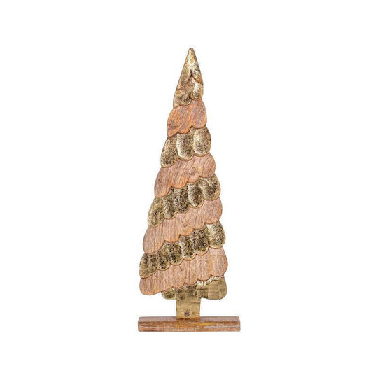 Christmas Decorative Wood Tree 43cm Brown