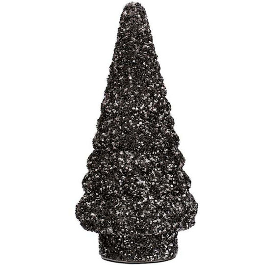 Decorațiune de Crăciun Sticlă Braduleț 30cm. Împodobit Gri Tree