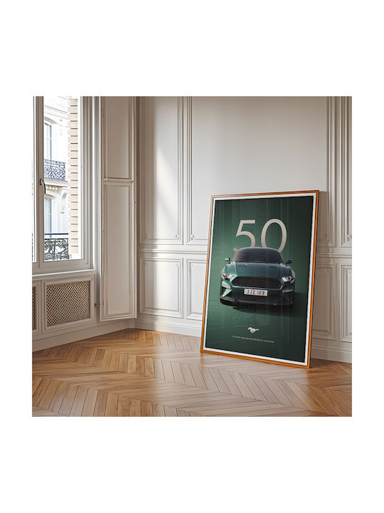 Poster 50 Years Mustang Car Cr001 30cm X 40cm F...
