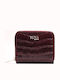 Small Leather Women's Wallet Cards Burgundy