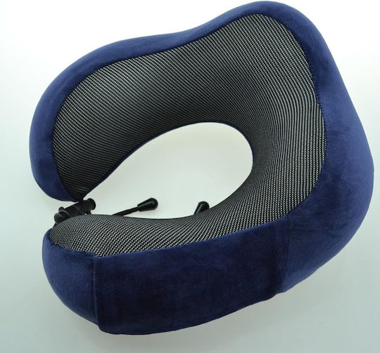 Neck Travel Pillow Memory Foam Blue-Black 4gym16
