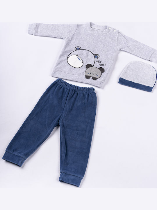 Ηashtag Set Trening Gri-Bleu