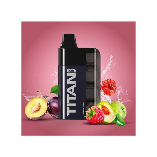Titan Titan Einweg-E-Zigarette 10000 Einweg-E-Zigaretten Berry Plum 2ml 20mg Schwarz