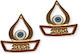 Metal Charms 2026 Golden Enamel Little Ships 1cm 2pcs