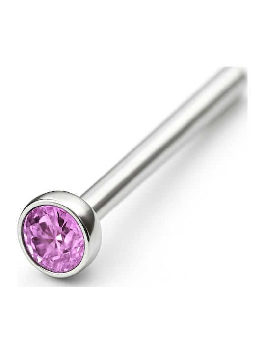 Nire Stahl Ohrring Silber / Lila