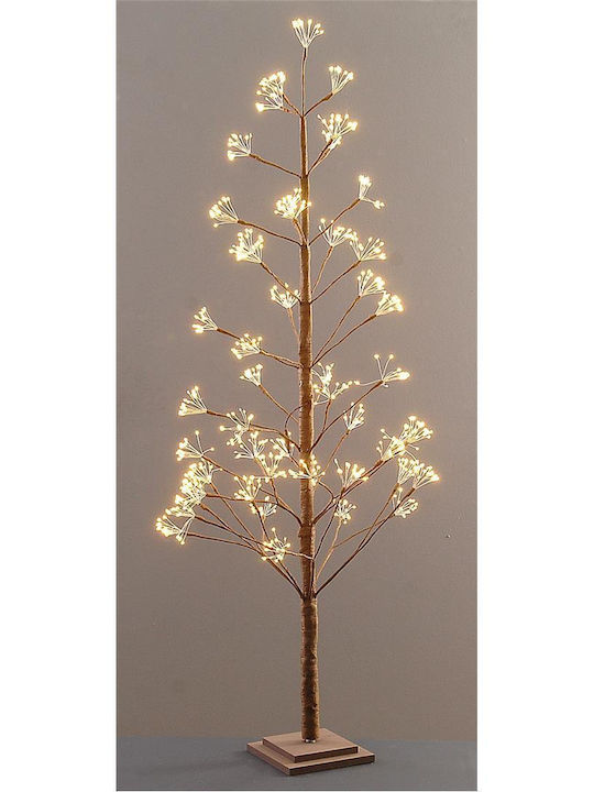 Weihnachtsbaum Star Twinkle mit Holzstamm 150cm mit LED-Beleuchtung