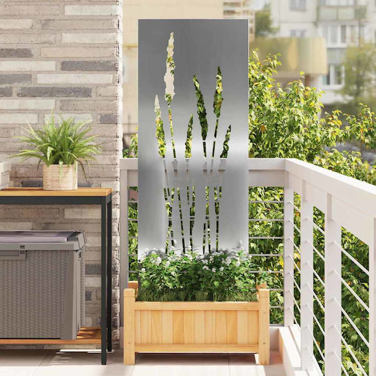Vidaxl Placă Decorativă de Grădină Argintie 50 x 140 cm