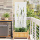 Vidaxl Garden Privacy Screen Floral White 50 x ...