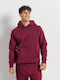Sweatshirt with Hood Burgundy