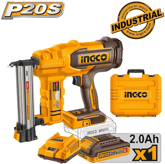 Ingco Battery Brad Nailer Gun 20V for Nails
