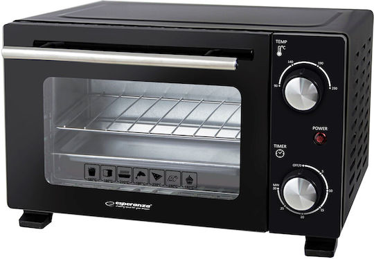 Esperanza Calzone Electric Countertop Oven 10lt Without Burners Black