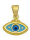 Savvas Design Gold Talisman Eye Charm 14K